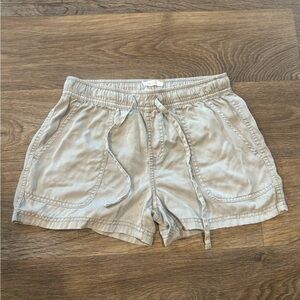 C&C California Women's Khaki/Grey Shorts - 100% Lyocell- XS
